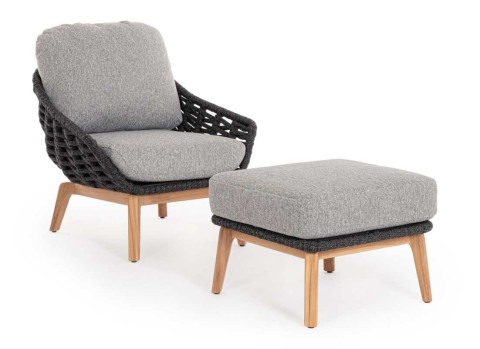 POLTRONA CON CUSCINO TAMIRES ANTRACITE 0660606