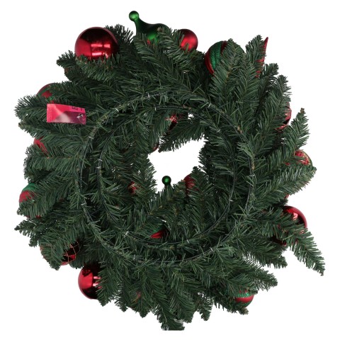 CORONCINA CON SFERE ROSSO VERDE D59 638648