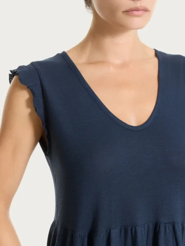 ABITO DONNA CON MANICHINA DQ58D3 BLUE