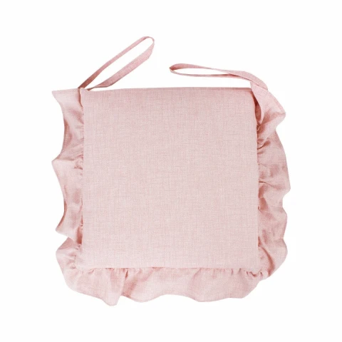 NEW EDGAR SET 2 CUSCINI QUADRATI CON VOLANT ROSA