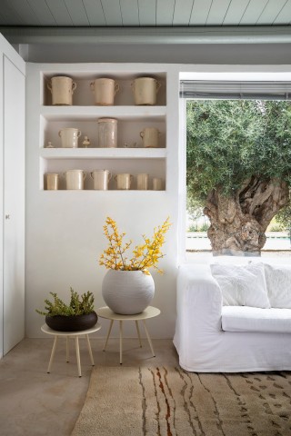 VASO SFERA RIGATA PERLA LINEA SHABBY VASAR, SFRI 30 M30C77