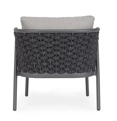 HARLOW POLTRONA ANTRACITE CON CUSCINO 0663581 BIZZOTTO