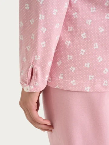 PIGIAMA DONNA Manica lunga SERAFINO DT04NU ragno CAMEO PINK