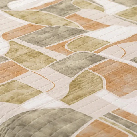 TEREN QUILT STAMPATO 1P 1/2 LE0943 BEIGE