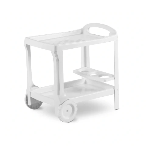 CARRELLO PORTAVIVANDE BORNEO BIANCO ILBLUGARDEN MADE IN ITALY