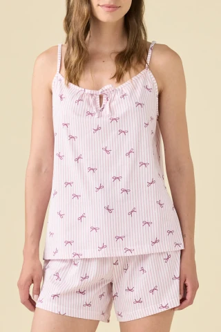 PIGIAMA DONNA COTONE BRETELLINA FA009636 GLICINE
