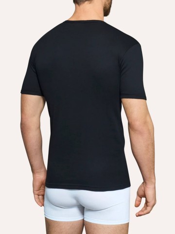 MAGLIA TERMICA  100% COTONE MANICHE CORTE U801A7 RAGNO NERO