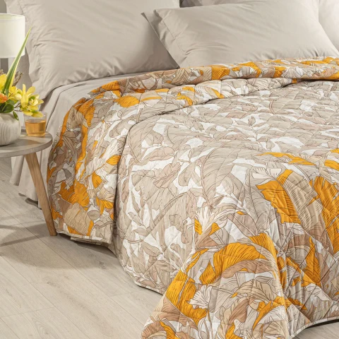 Copriletto Trapuntato In Cotone Forest Matrimoniale Caleffi AMBRA