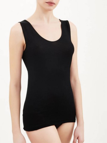 CANOTTA NATURAL SPALLA LARGA RAGNO 028192 NERO