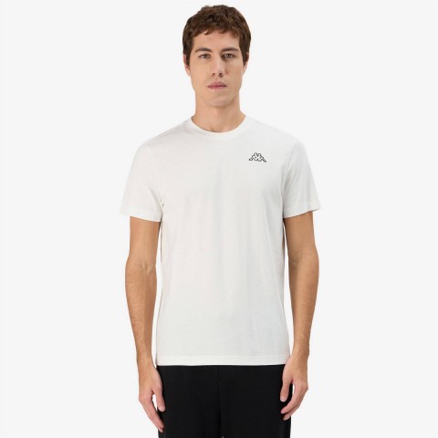 MAGLIA MANICA CORTA SLIM FIT 304J150 KAPPA BIANCO