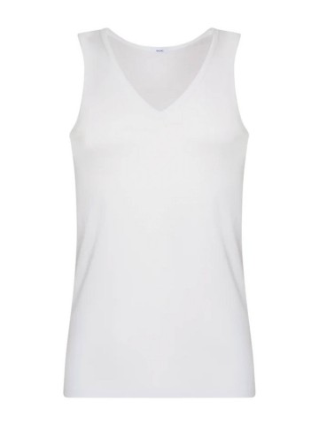 VOGATORE SILKOTTON SMANICATO SCOLLO A V RAGNO 601693 BIANCO