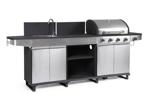 CUCINA A GAS PER ESTERNO ANNARITA ANTRACITE INOX 0790308