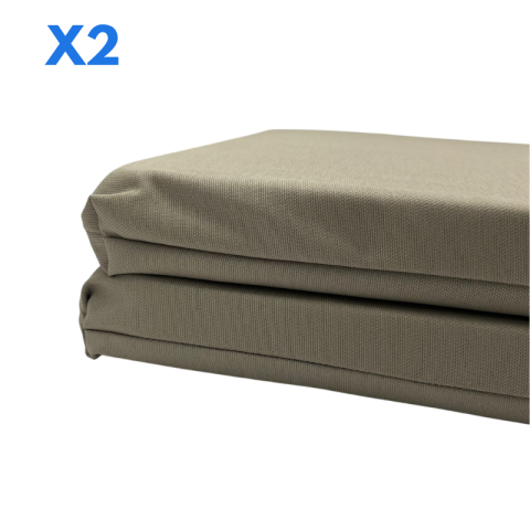 SET 2 CUSCINI PER DIVANETTO MADE IN ITALY TORTORA