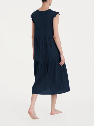 ABITO DONNA CON MANICHINA DQ58D3 BLUE