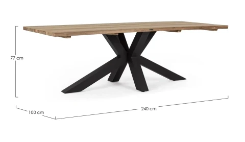 RAMSEY TAVOLO 240x100cm NERO 0804457 BIZZOTTO