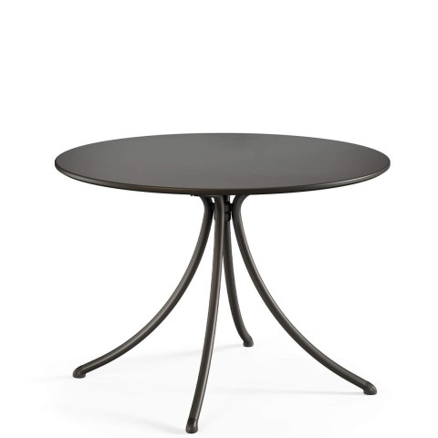 TAVOLO TONDO DIAMETRO 105 5 POSTI 1814 FERRO ANTICO LAMIERA PIENA