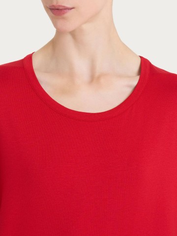 Maglietta girocollo a manica corta in misto viscosa DN12T7 RAGNO SALSA