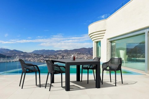 SEDIA CON BRACCIOLI ARIA ARMCHAIR ART 315 GRAFITE