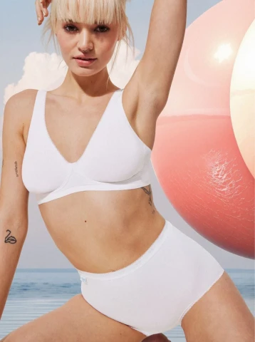 BASIC MAXI SLIP PACCO DOPPIO SLOGGI 10043769 DONNA BIANCO