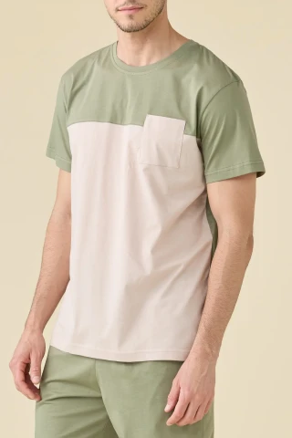 PIGIAMA UOMO COTONE MEZZA MANICA FC003279 MOON LIGHT