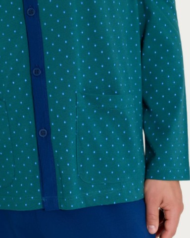 Pigiama aperto con micro rombi in Jersey di Cotone UA23N7 RAGNO FANT. BAYBERRY