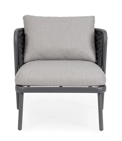 HARLOW POLTRONA ANTRACITE CON CUSCINO 0663581 BIZZOTTO