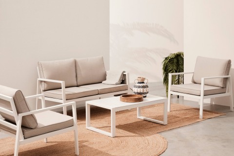 SET4 SALOTTO CON CUSCINI HILDE BIANCO LD30 0664002