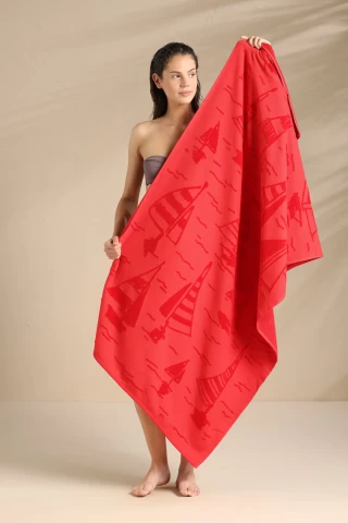 TELO MARE SPUGNA VELOUR AE000521 BORDEAUX