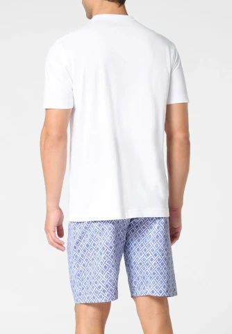 Pigiama Corto Girocollo in Cotone VPRT93396 BIANCO