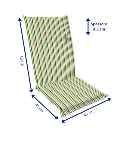 CUSCINO SPALLA BASSA 90x50 CSBECO 26P02 6 RIGA PICCOLA VERDE