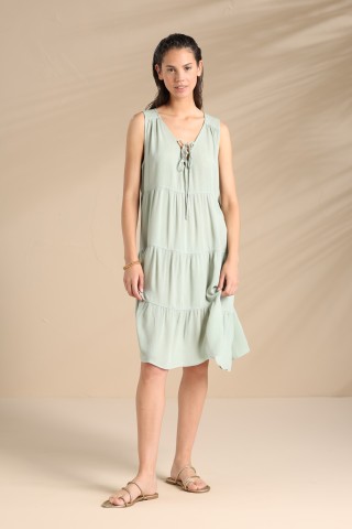 ABITO DONNA COTONE SPALLA LARGA LA003550 NOIDINOTTE LEAF