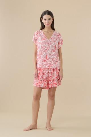 COMPLETO DONNA MEZZA MANICA VISCOSA LE001272 NOIDINOTTE SPICY ORANGE