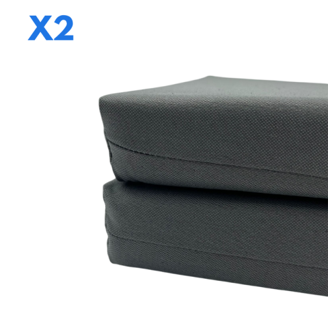 SET 2 CUSCINI PER DIVANETTO MADE IN ITALY ANTRACITE