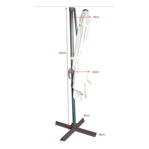 OMBRELLONE IN ALLUMINIO NEW MICHIGAN 2X3MT BIANCO VACCHETTI