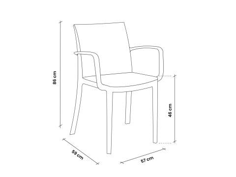 SEDIA INDIANA ART 9093 ILBLUGARDEN GRAFITE