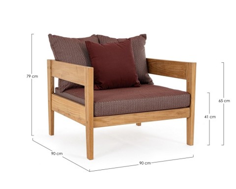POLTRONA CON CUSCINI KOBO WINE - FSC 0806796