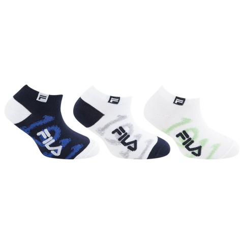 CALZA INVISIBILE BIMBO FILA 3PZ F1432 WHITE BLUE