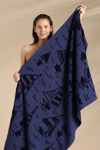 TELO MARE SPUGNA VELOUR RASATO AE000524 MEDIEVAL BLUE