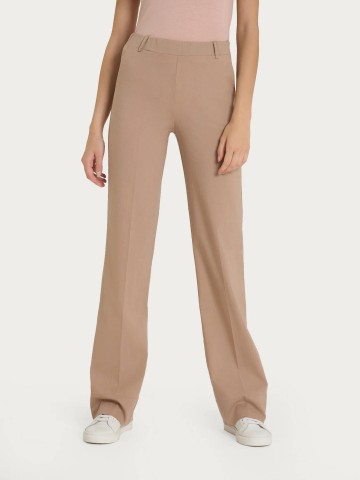 Pantalone dritto con tasche in Super Natural DP79PL RAGNO WARM TAUPE
