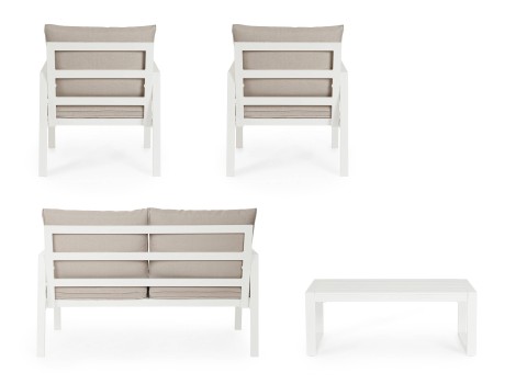 SET4 SALOTTO CON CUSCINI HILDE BIANCO LD30 0664002