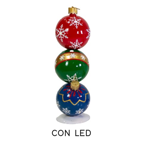 SFERA METALLO TRIO ROSSO/VERDE/BLU H103 638864