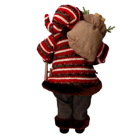 BABBO NATALE CON SLITTA H. 45cm VACCHETTI