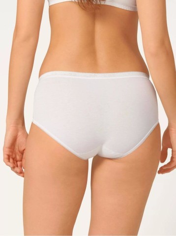 BASIC MIDI SLIP PACCO DOPPIO SLOGGI 10043771 DONNA BIANCO