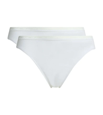 Pacco da 2 slip sgambati neri Cotone Bio BIANCO