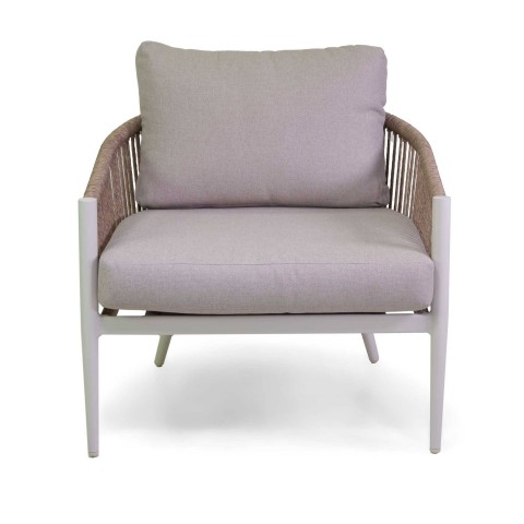 ANNISTON SALOTTO 3POSTI BIANCO/CORDA NATURALE