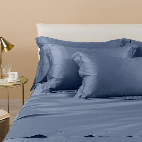 BRIGHT COMPLETO LENZUOLA MATRIMONIALE IN RASO MADE IN ITALY AVIO