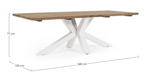 RAMSEY TAVOLO BIANCO 240x100cm 0804456 BIZZOTTO