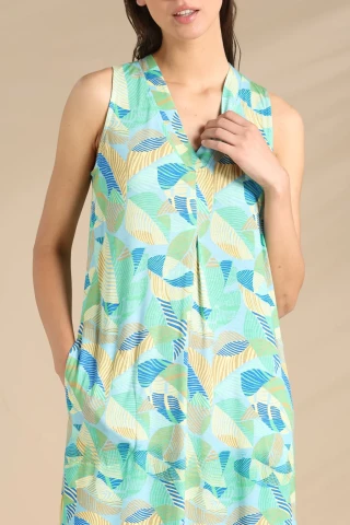 ABITO DONNA SPALLA LARGA LA003593 DELPHIN BLUE