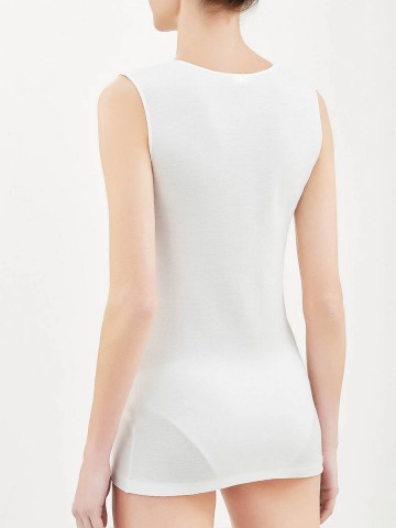 MAGLIA SINTONIA SPALLA LARGA FORMA SENO RAGNO 072454 BIANCO LANA