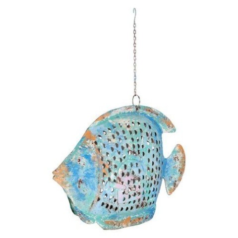 DECORAZIONE PESCE NIXIE AZZURRO H46 0187385